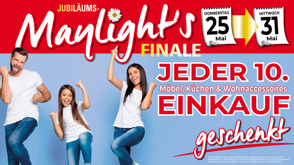 Maylight 2022 - Jeder 10. Einkauf geschenkt