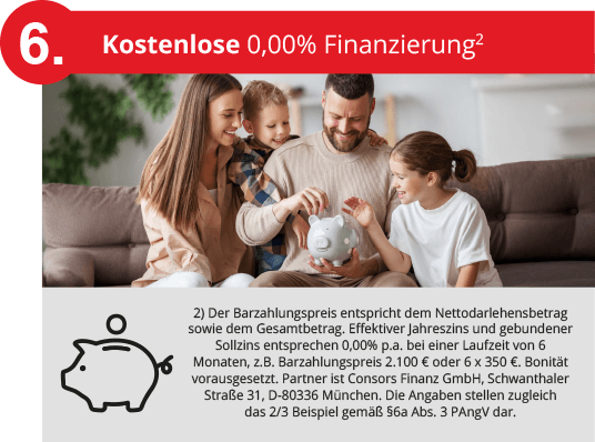 Vorteil 6 - 0,00% Finanzierung