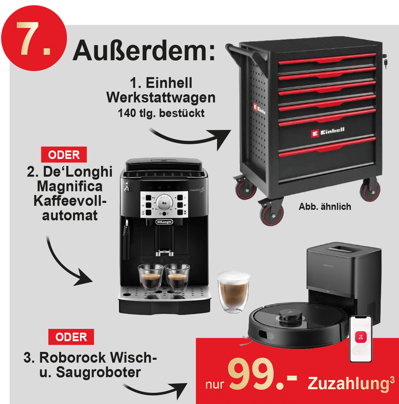 Vorteil 7 - Zus&auml;tzliche Pr&auml;mie: XL-Gasgrill oder Hei&szlig;luftfritteuse f&uuml;r nur 99,-&euro; Zuzahlung