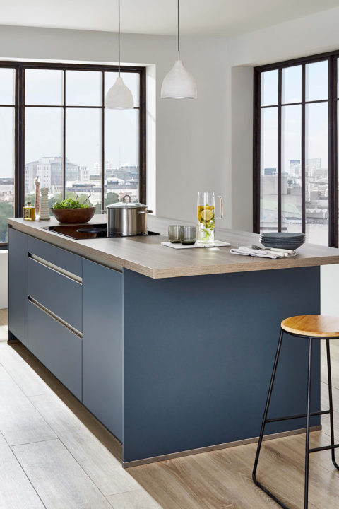 Prisma Küche grifflos Ästhetik Kochinsel