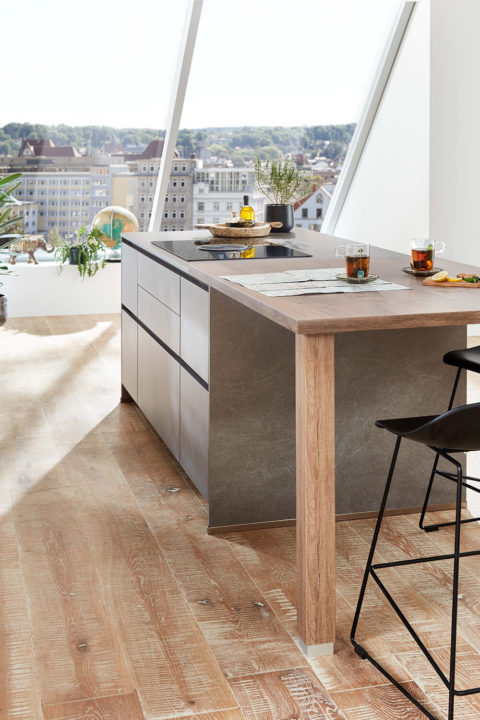 Prisma Küche grifflos Eleganz Insel