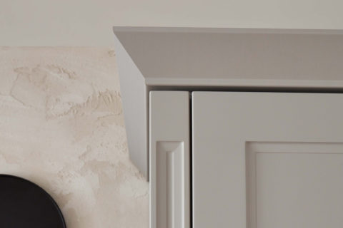 Prisma Küche Landhaus Stil grau modern Abschluss Detail