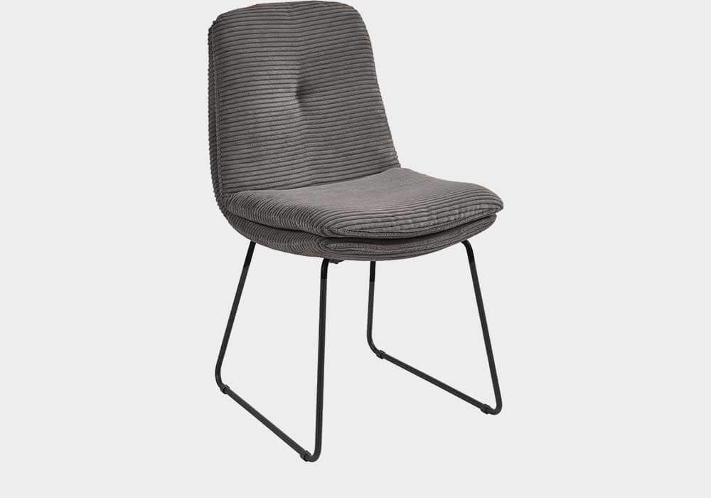 Beatrix Stuhl Cord Dunkel Grau