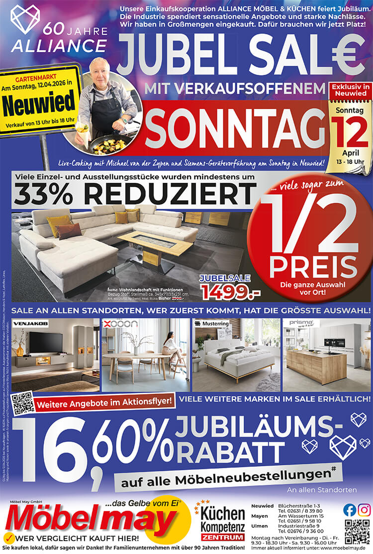 Die aktuelle Möbel May Werbung