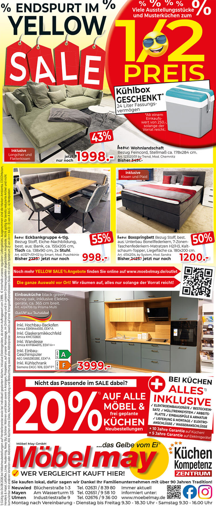 Möbel May aktuelle Werbung - Relaxen und auftanken!