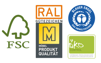 FSC RAL Goldenes-M Blauer Engel &Ouml;ko-Control Logo