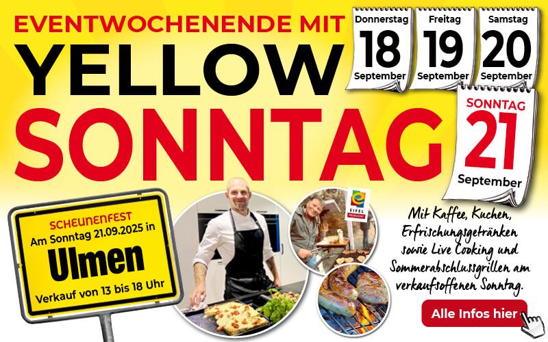 Aktuelle Werbung - Yellow Sonntag in Ulmen