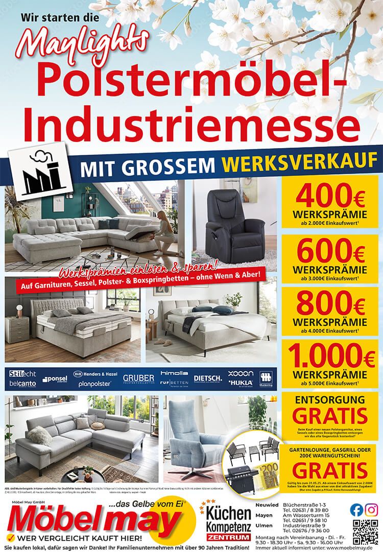 Die aktuelle Möbel May Werbung