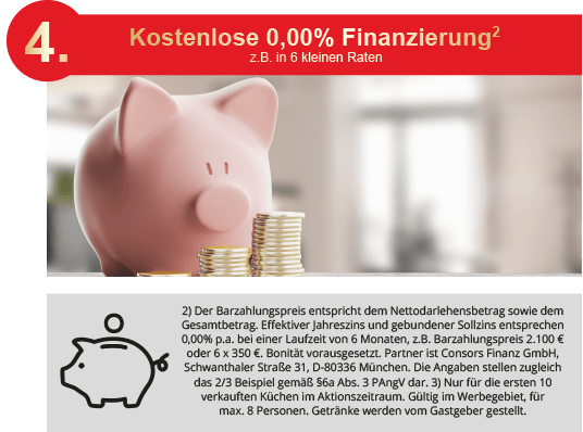 Vorteil kostenlose 0,00% Finanzierung