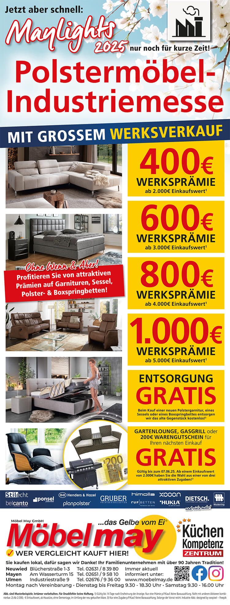 Die aktuelle Möbel May Werbung