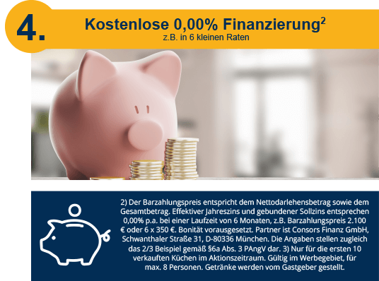 Vorteil kostenlose 0,00% Finanzierung