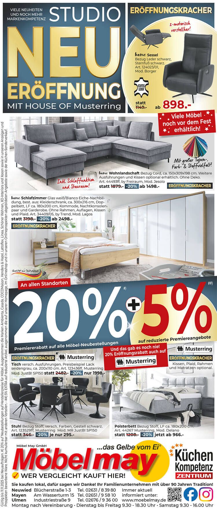 Die aktuelle Möbel May Werbung